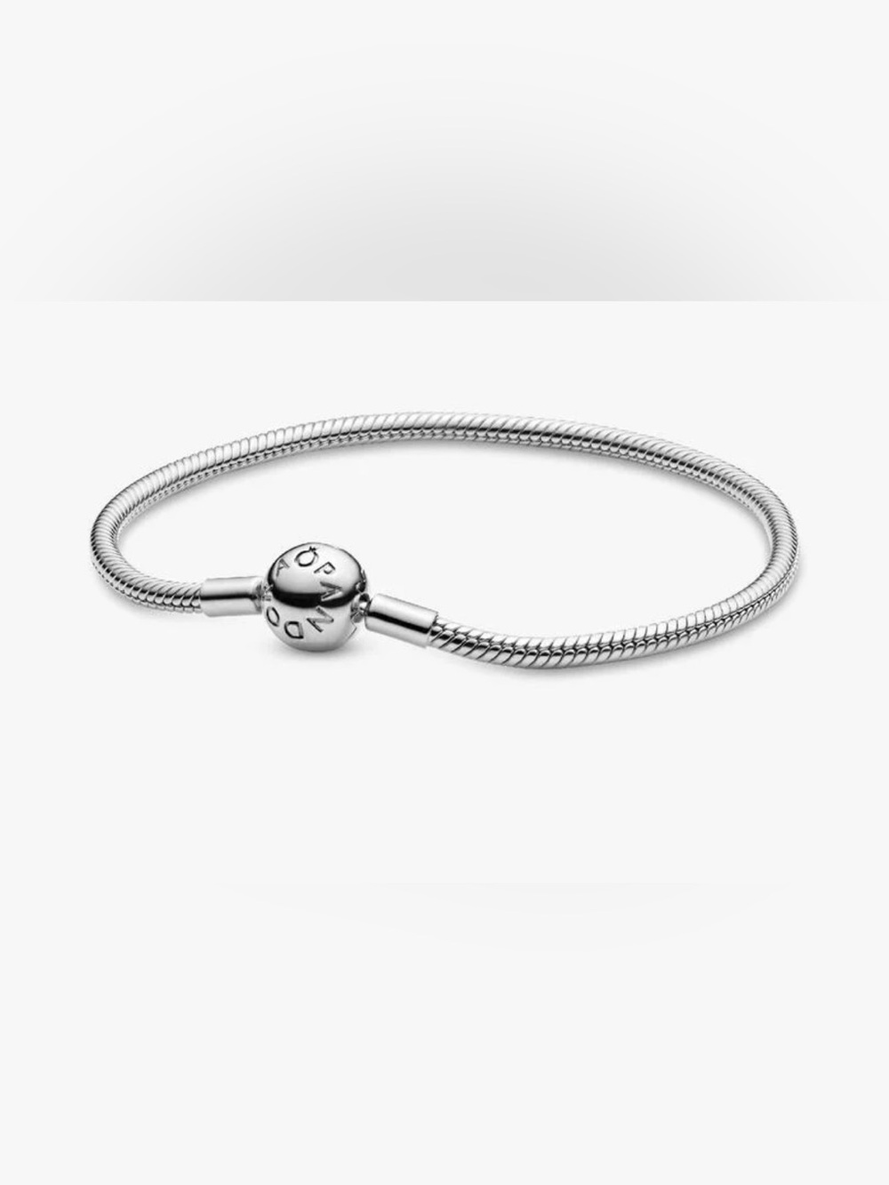 Pandora Moments Silver Snake Charm Bracelet with Decorative Clips